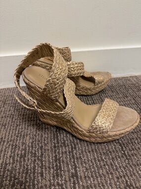 Stuart Weitzman Alex Espadrille Wedge Sandals with Ankle Strap